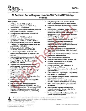 PCI7510PDV datasheet  